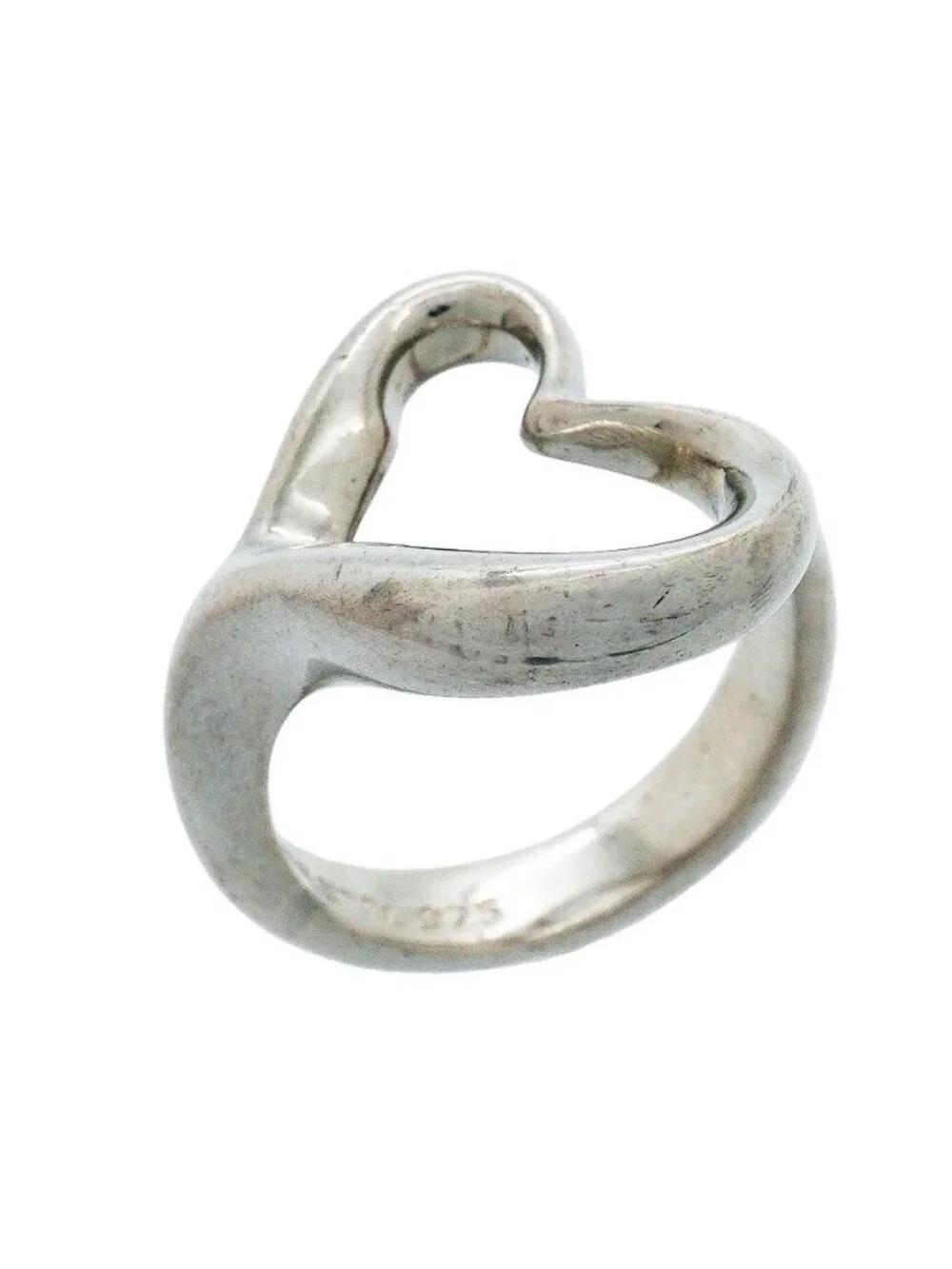 Tiffany & Co Ring Open Heart 925 Sterling Silver